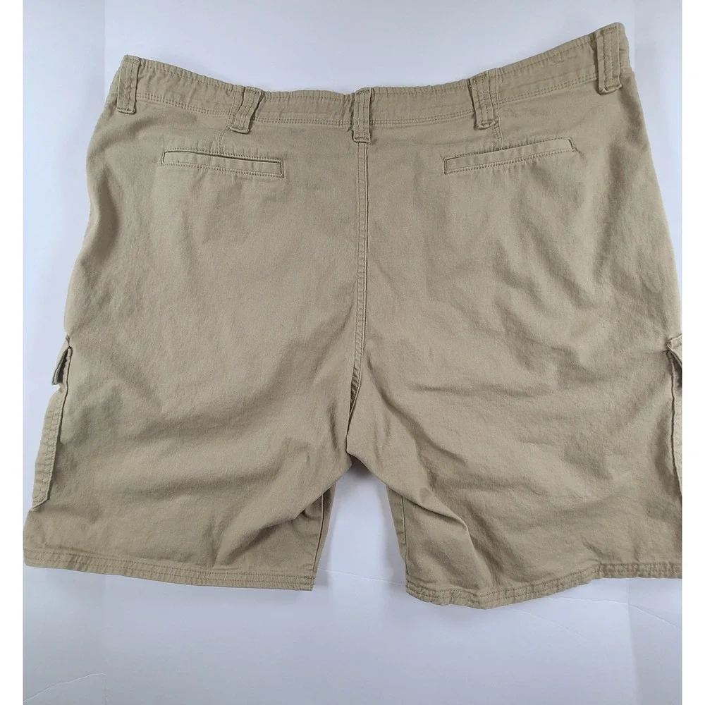 Wrangler Cargo Shorts Mens 44 Khaki Relaxed Fit Tech Pockets Utility Workwear